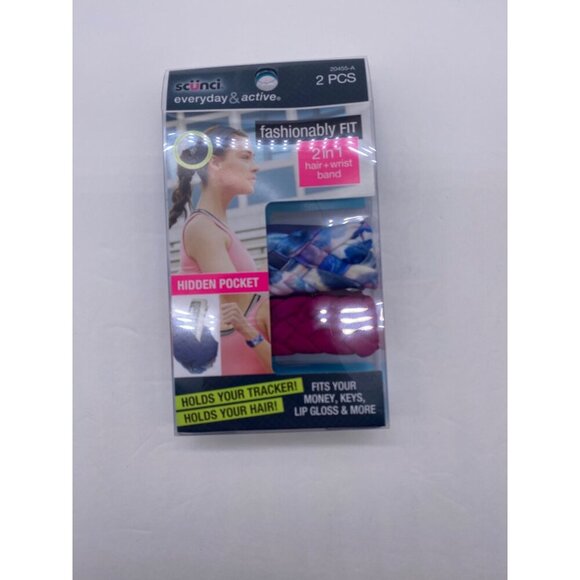 Scunci Everyday & Active Fashionably Fit 2 in 1 hair +wrist band 20455-A - Picture 3 of 5